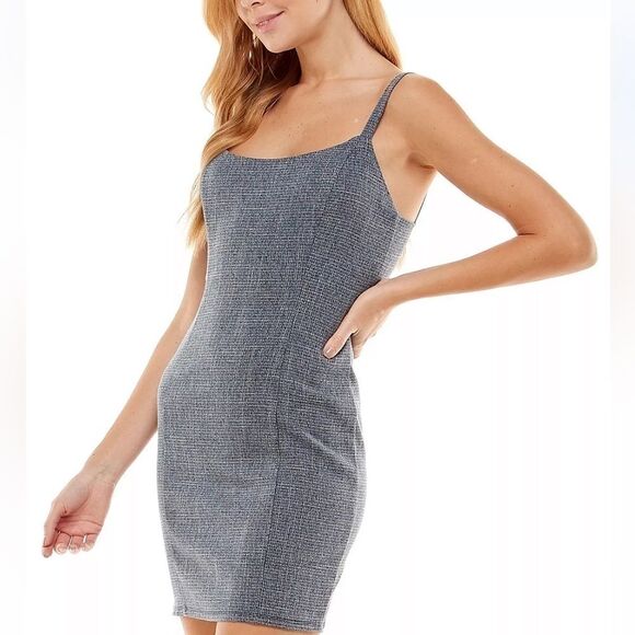 NWT CITY STUDIOS Juniors' 2-Piece Belted Jacket & Dress Set blue size 1 - Picture 6 of 13